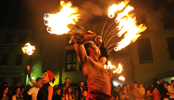 Noctibules street festival in Annecy
